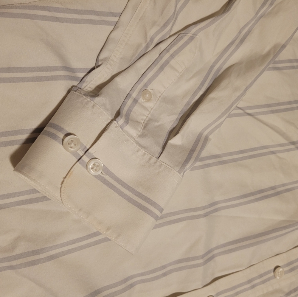 Tommy John The Go Anywhere Un-Tucked Shirt Men's Size XL Long Sleeves Stripes - Picture 4 of 9